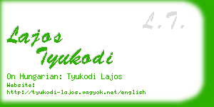 lajos tyukodi business card